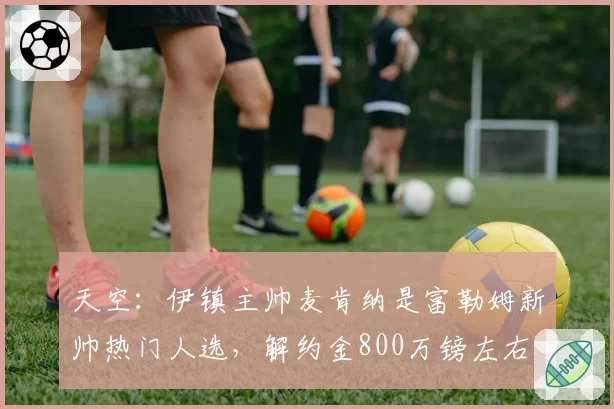 天空:伊镇主帅麦肯纳是富勒姆新帅热门人选,解约金800万镑左右